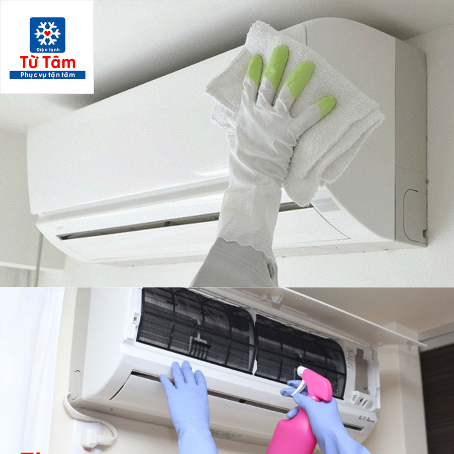Quy trình vệ sinh máy lạnh của Điện lạnh Từ Tâm rất chuyên nghiệp