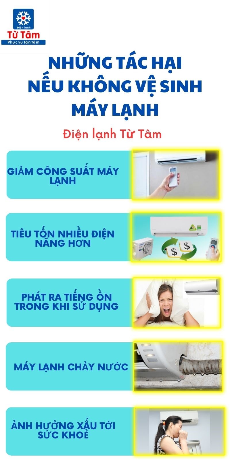 Những tác hại khi máy lạnh không được làm vệ sinh