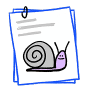 snail on paper