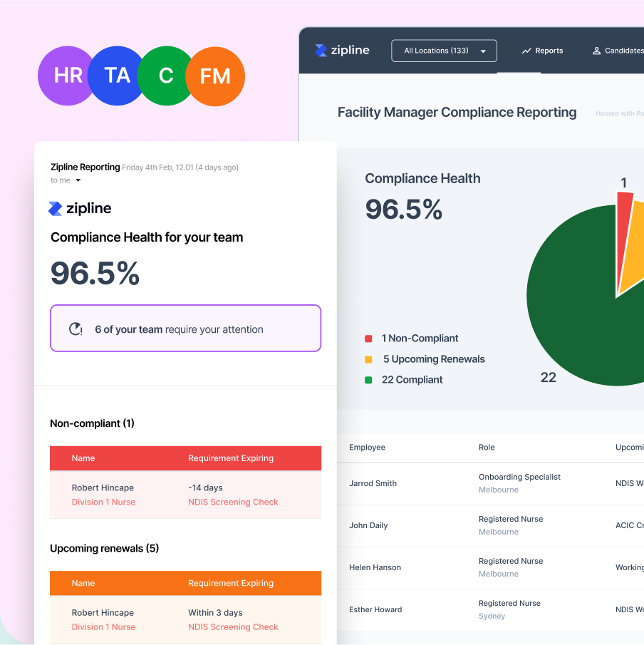 Zipline software mockup