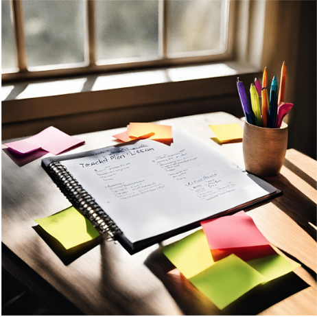 The image features students working on writing tasks in a classroom, with a visible alignment with state standards and the Common Core. This image symbolizes the structured and well-aligned approach to writing prompts, ensuring students are prepared for their educational journey.