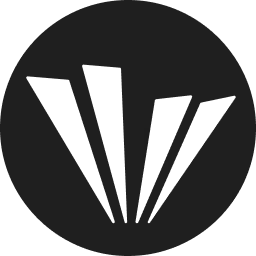 Valo Motion rounded logo black and white