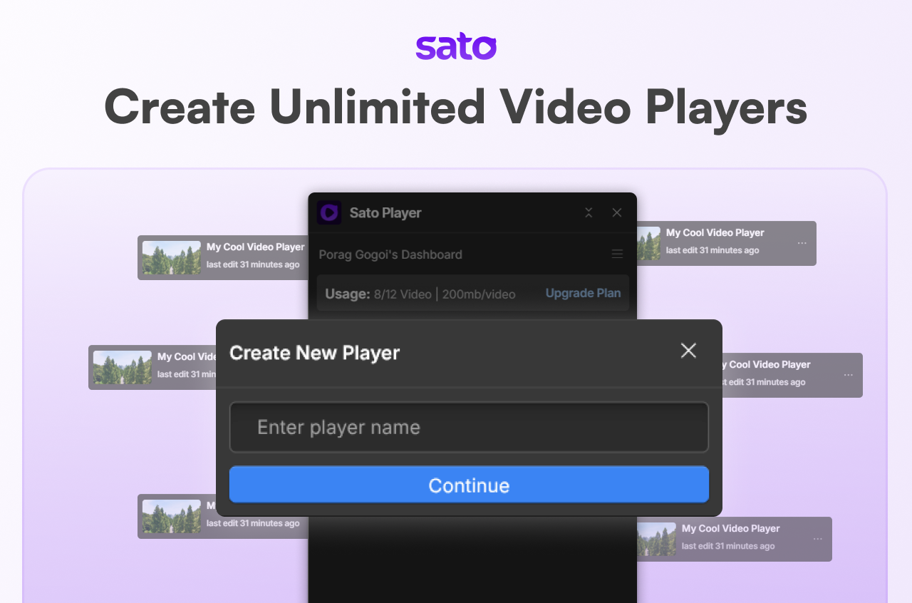 create unlimited video players