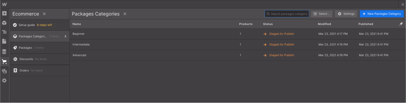 eCommerce Collection - Fitness X Webflow Template