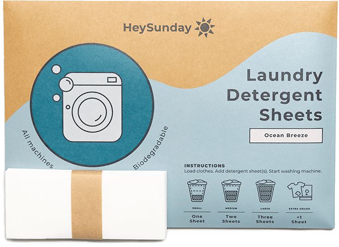 HeySunday laundry detergent sheets box