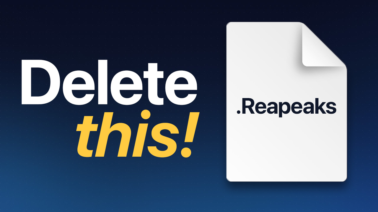 delete reapeaks from REAPER