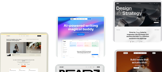 Preview of Figma website design templates