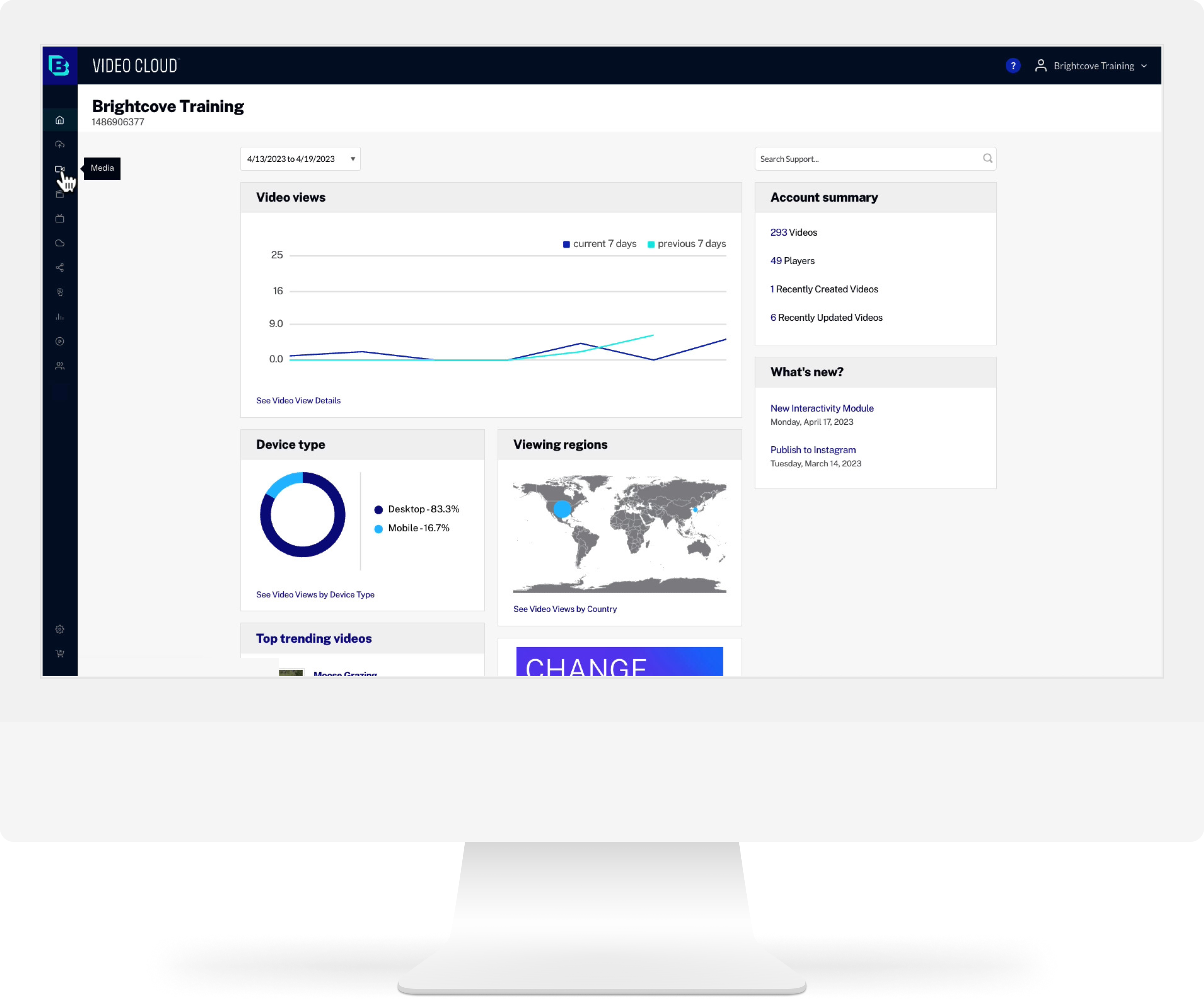 Brightcove Interface
