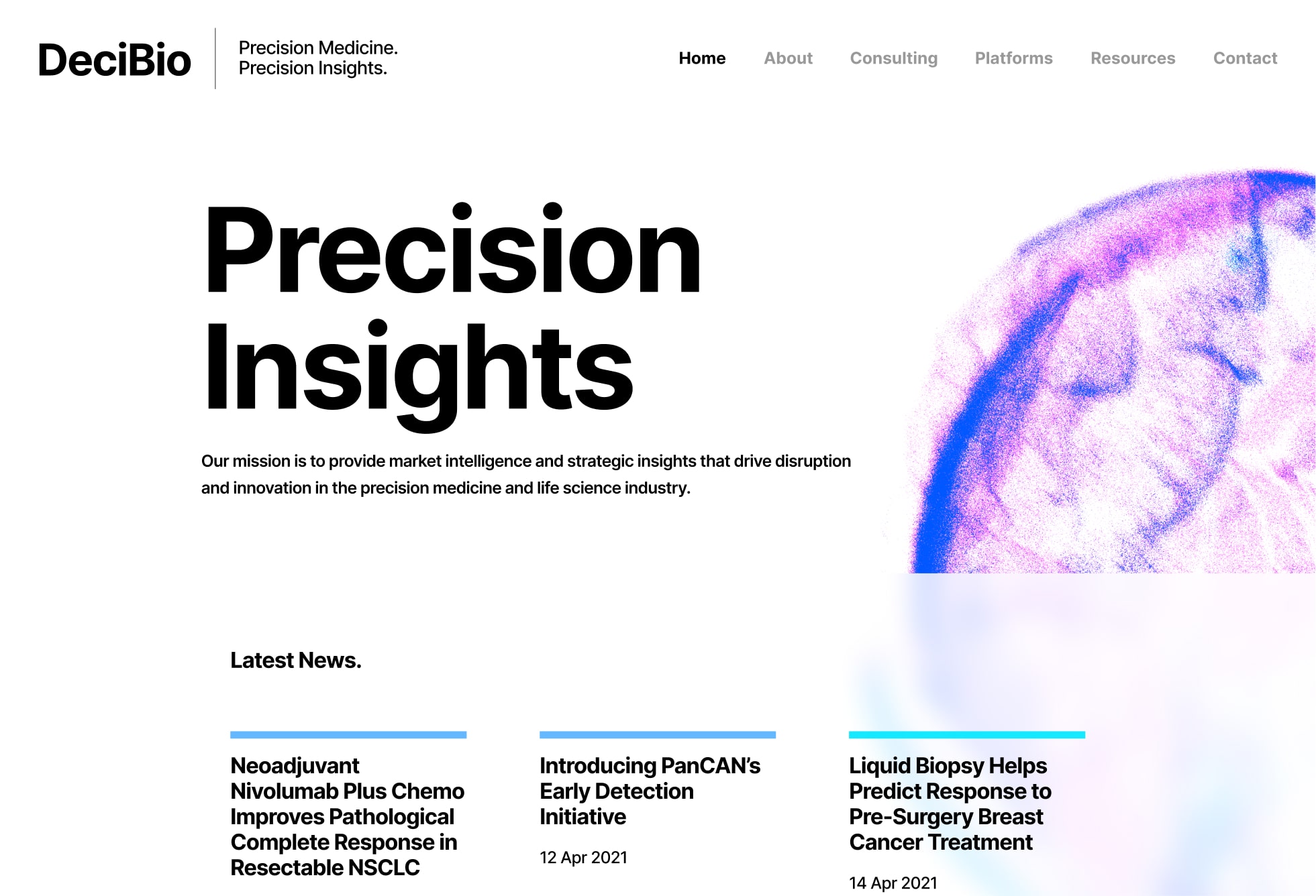 Decibio website mockup