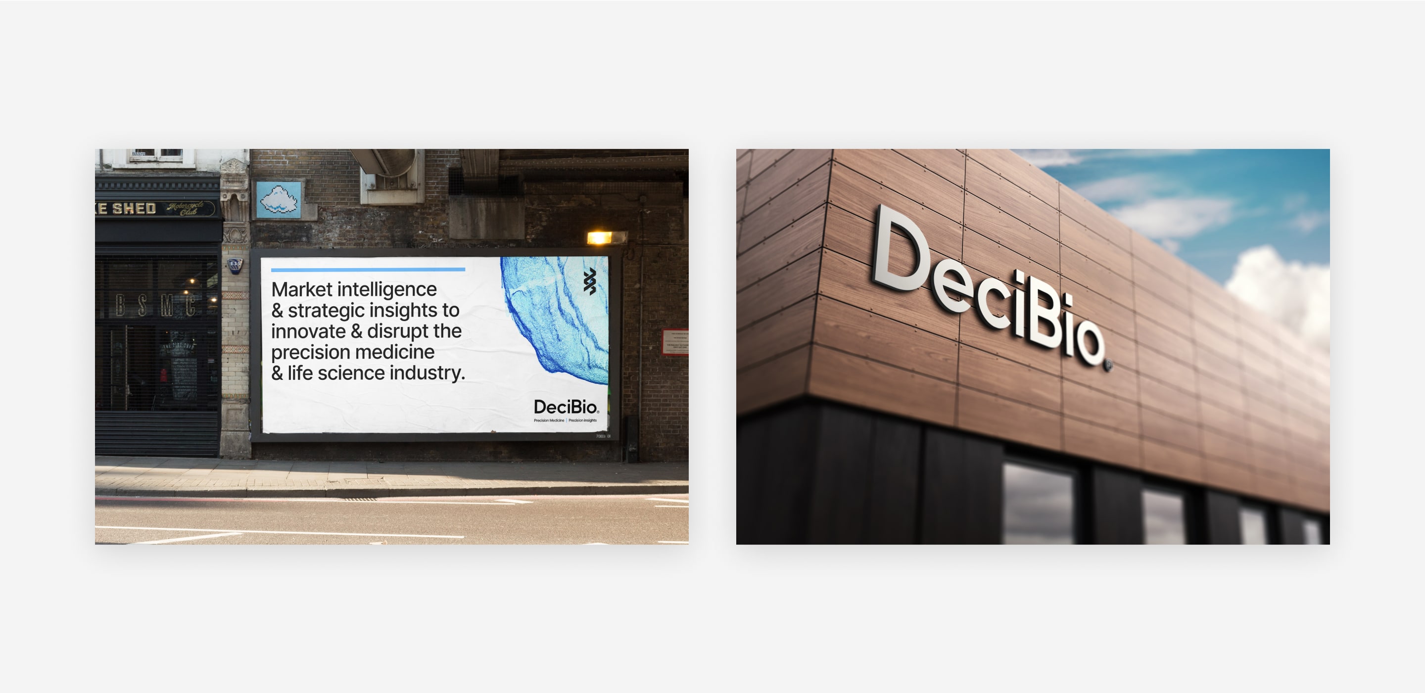 DeciBio branding banners