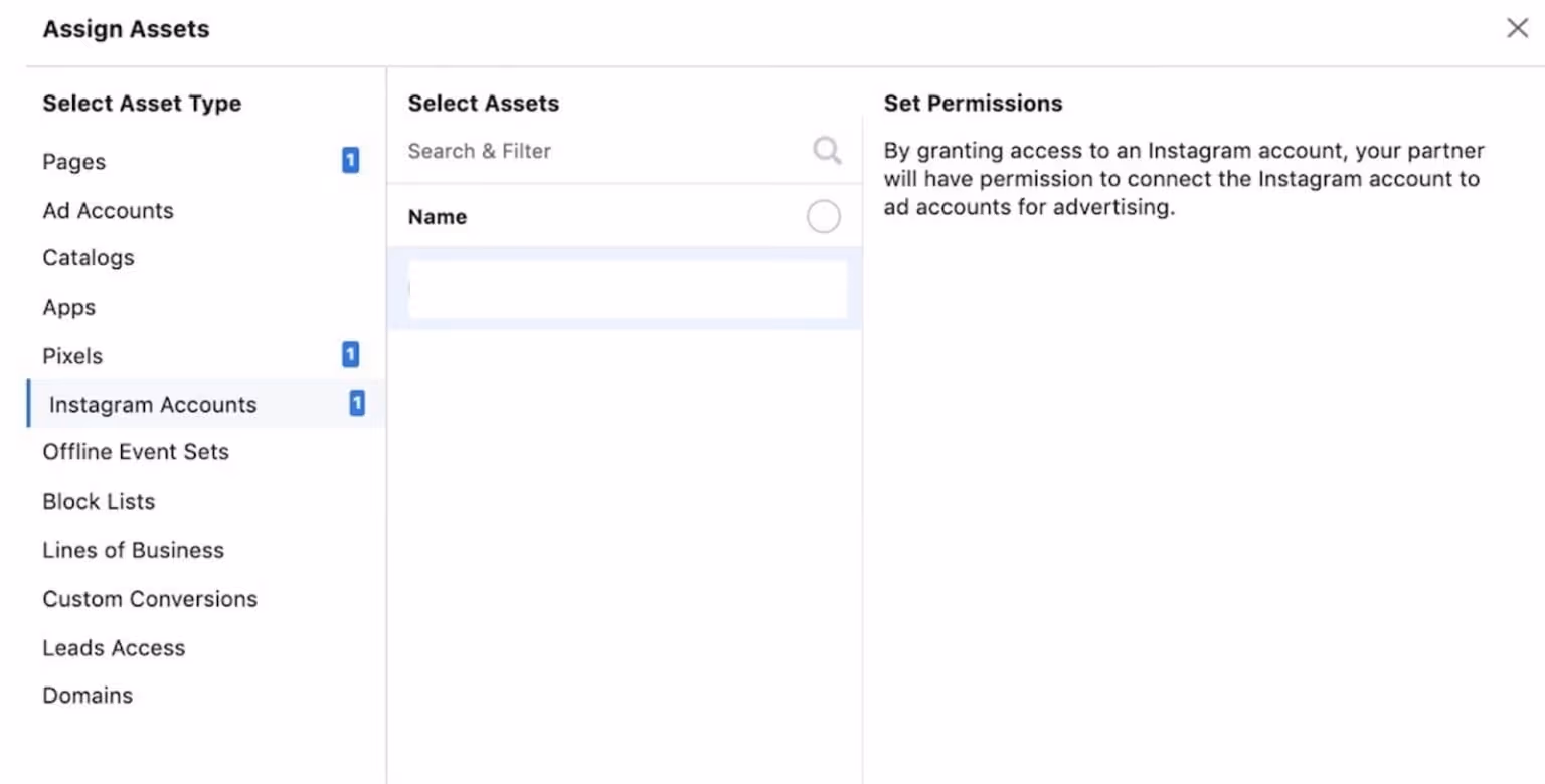 Facebook Business Manager page