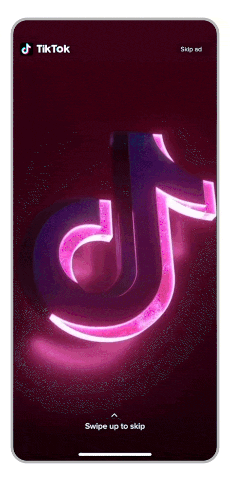 Example of TikTok TopView ads