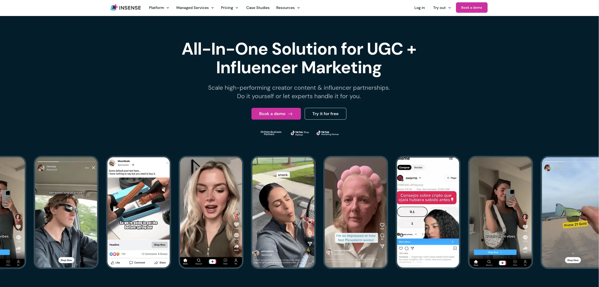 Insense Influencer marketing and UGC platform