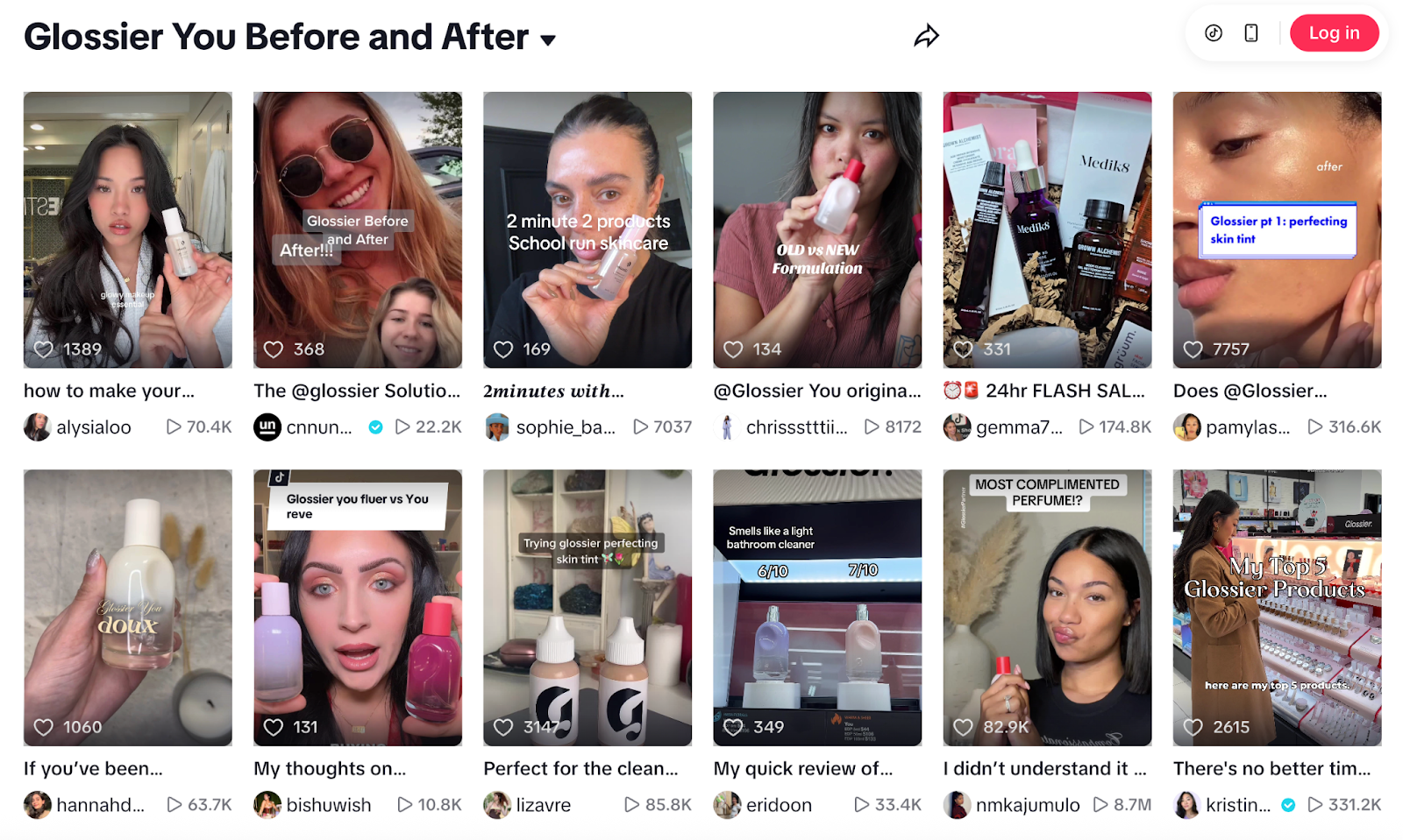 Glossier Social Media Campaign for Black Friday