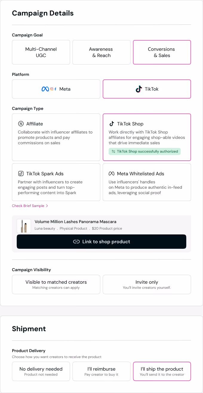 Campaign details