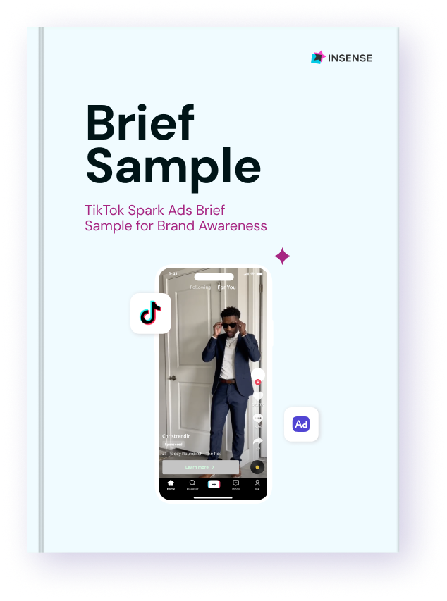 TikTok Spark Ads brief sample for brand awareness