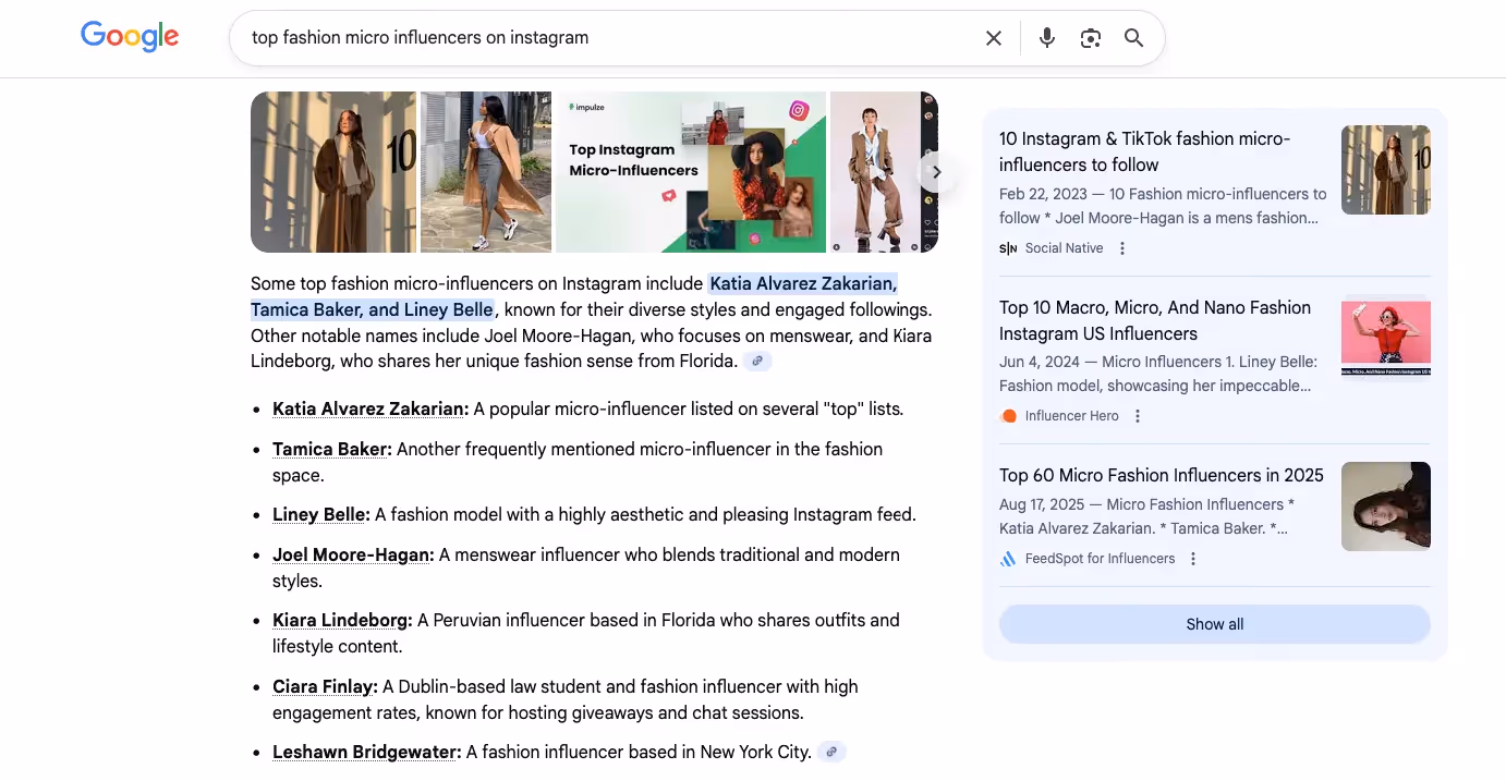 top fashion micro influencers on instagram on Google