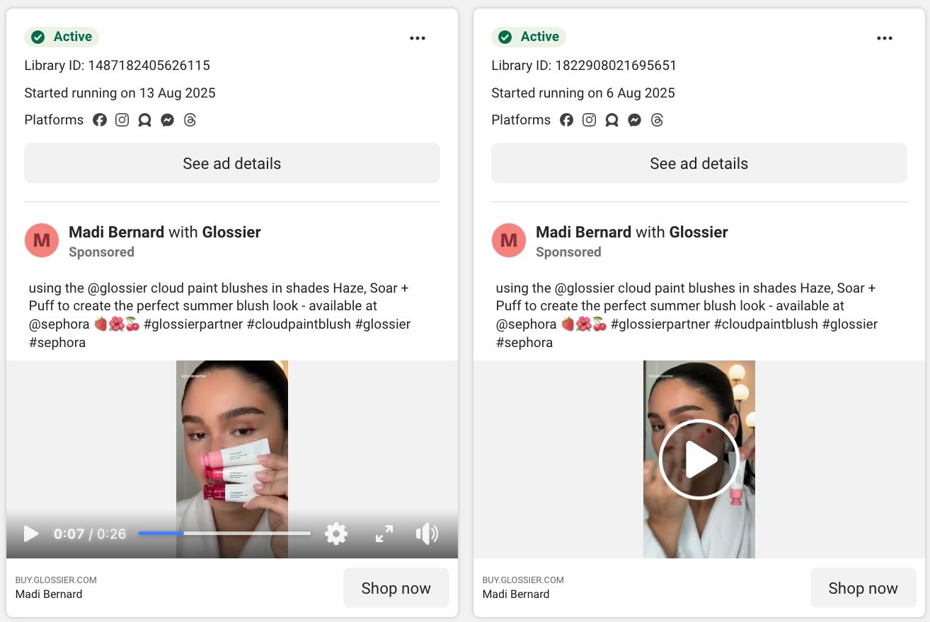 Beauty creator ugc ad