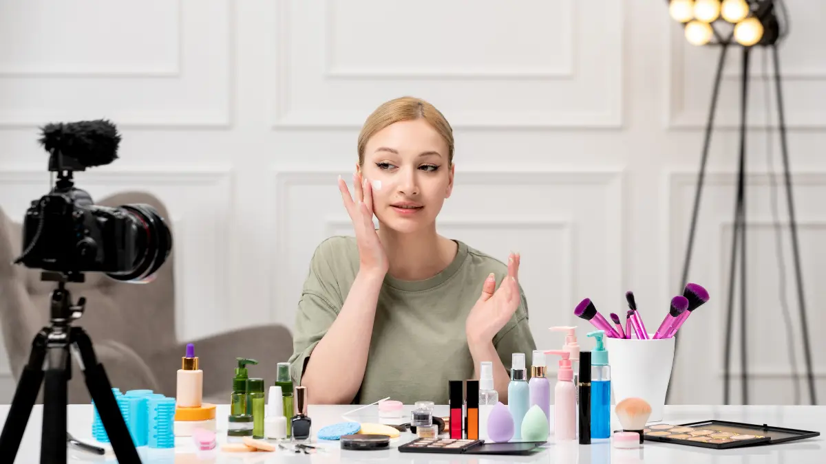 A beauty creator working on a UGC