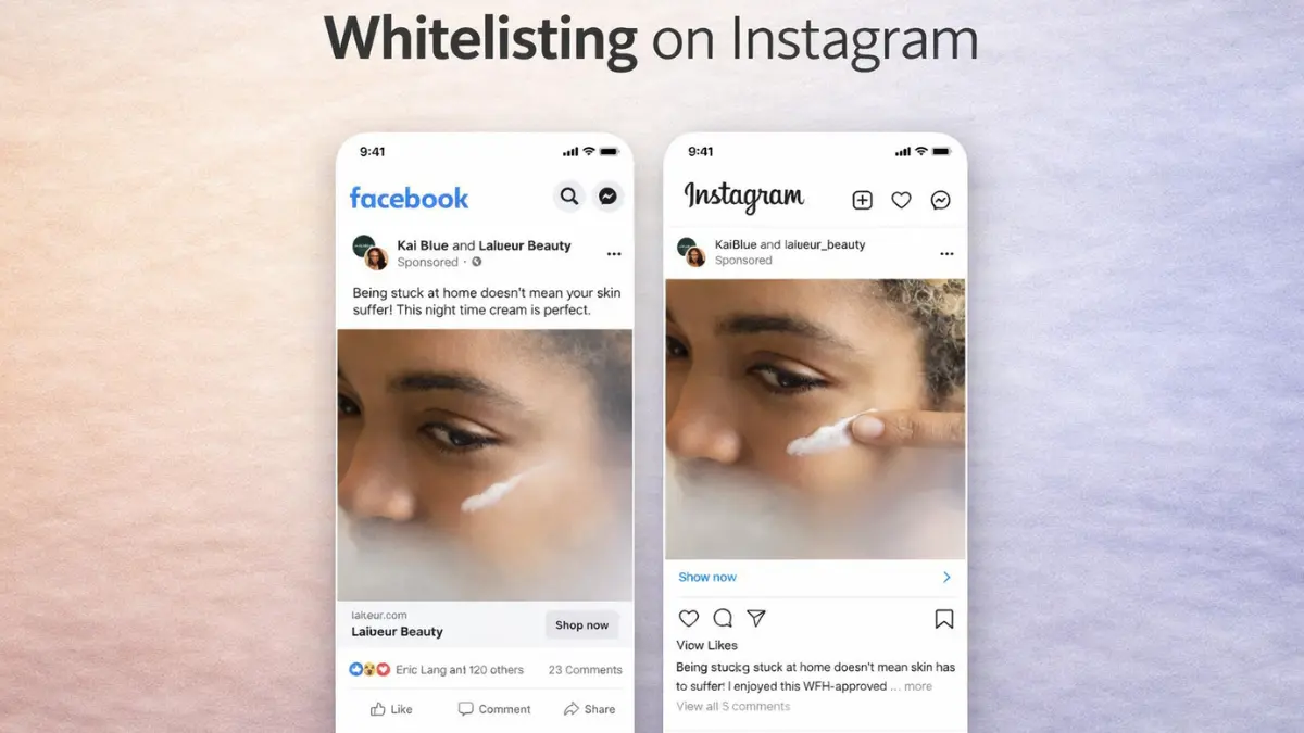 Example of whitelisting on instagram