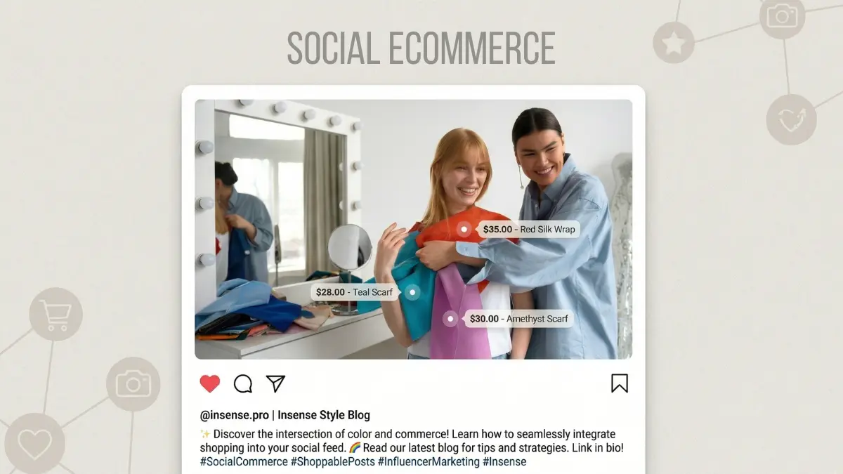 Social ecommerce example on Instagram