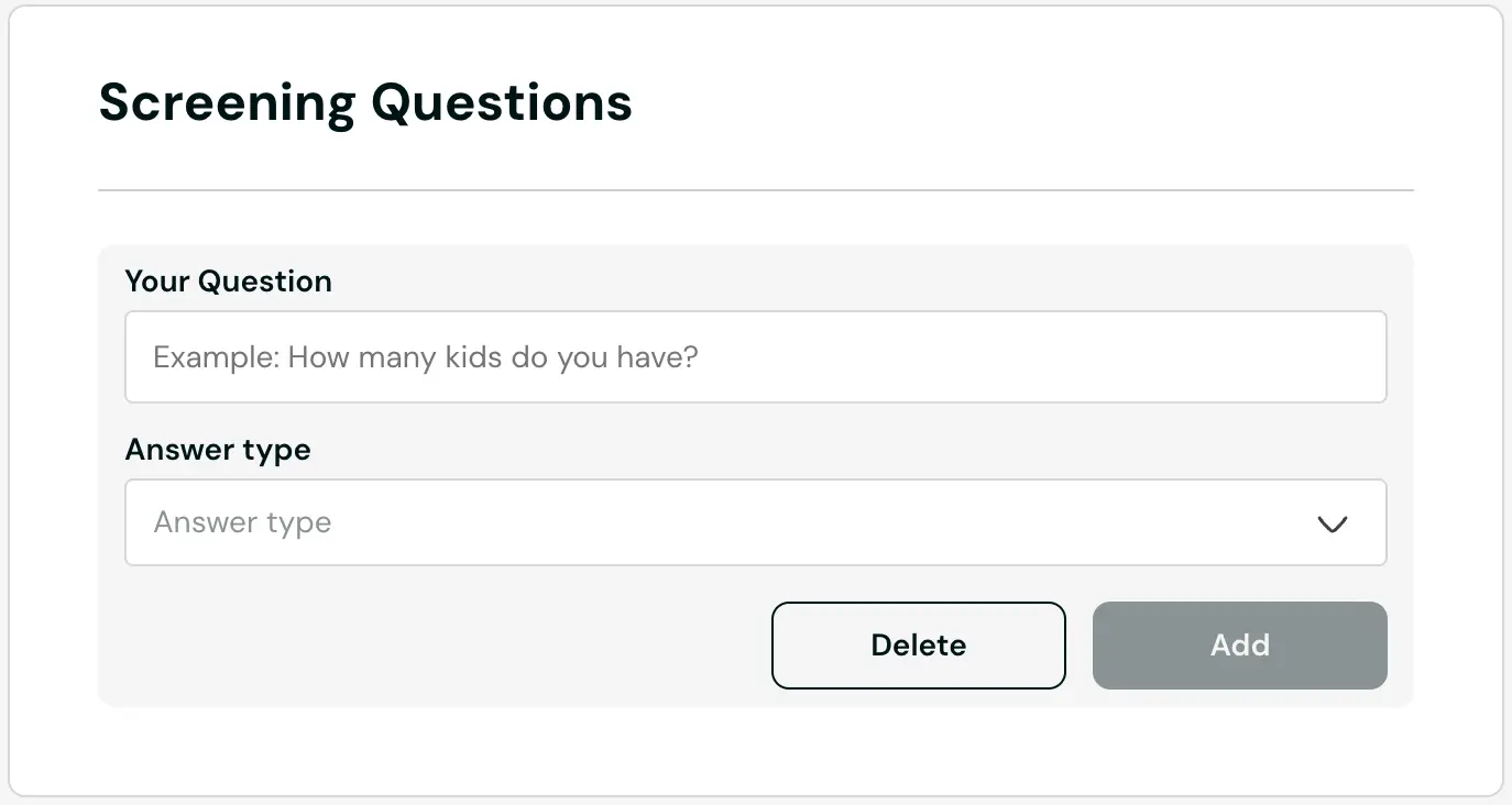 Insense's brief builder for screening influencers 
