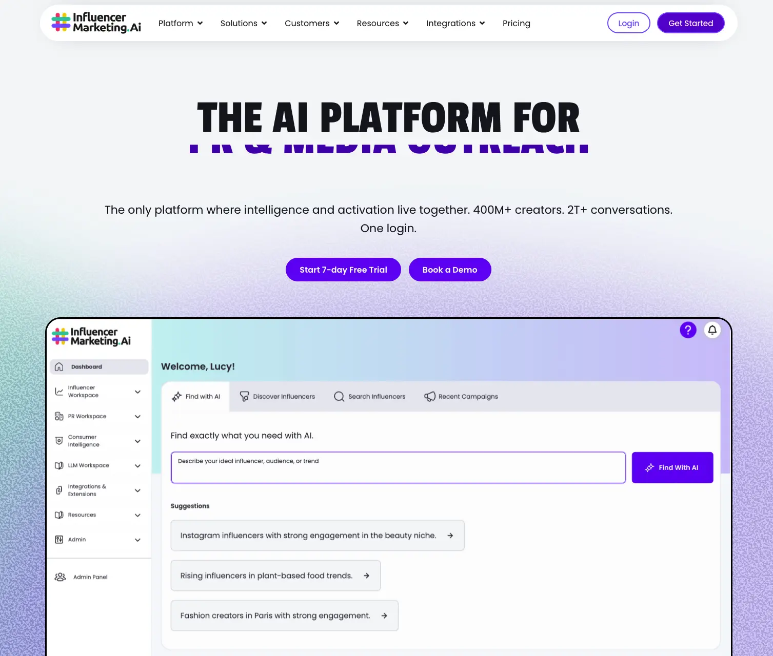 InfluencerMarketing.ai website
