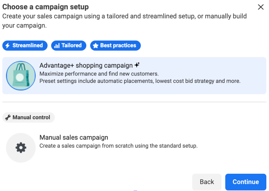 Advantage+ Shopping Campaigns (ASC)
