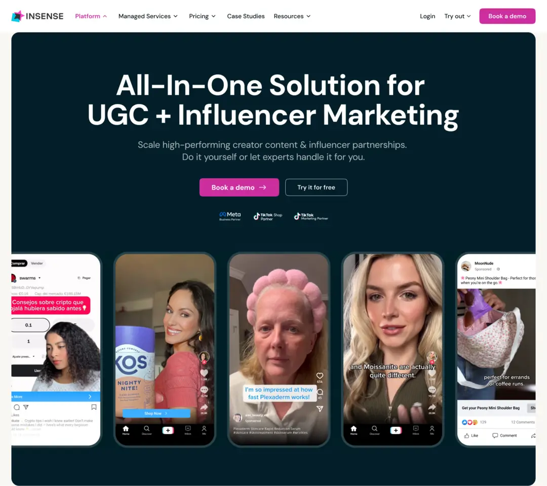 Insense home page