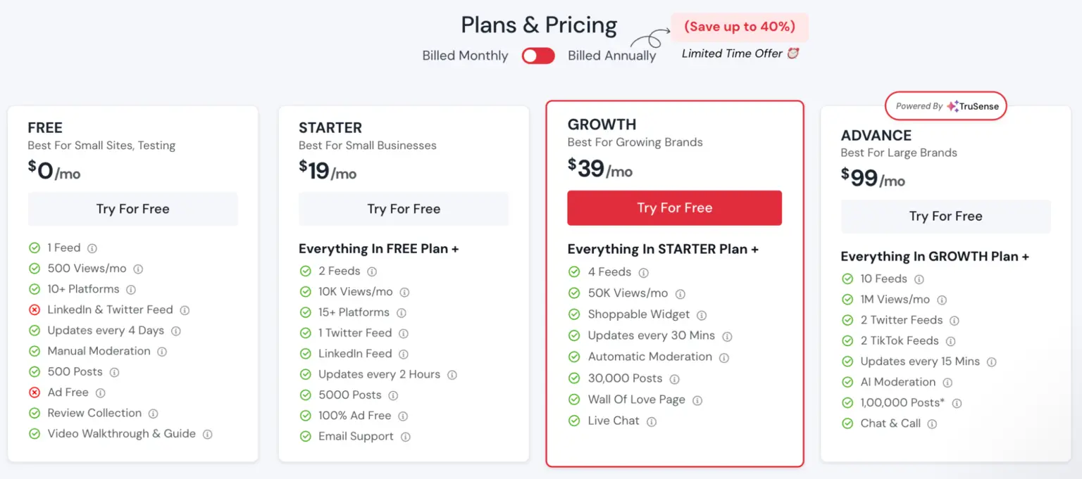 Taggbox pricing