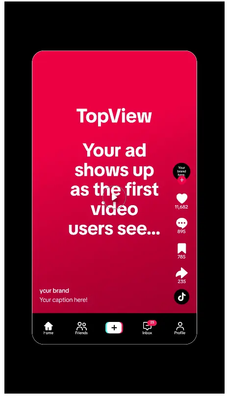 TopReach ads type on TikTok