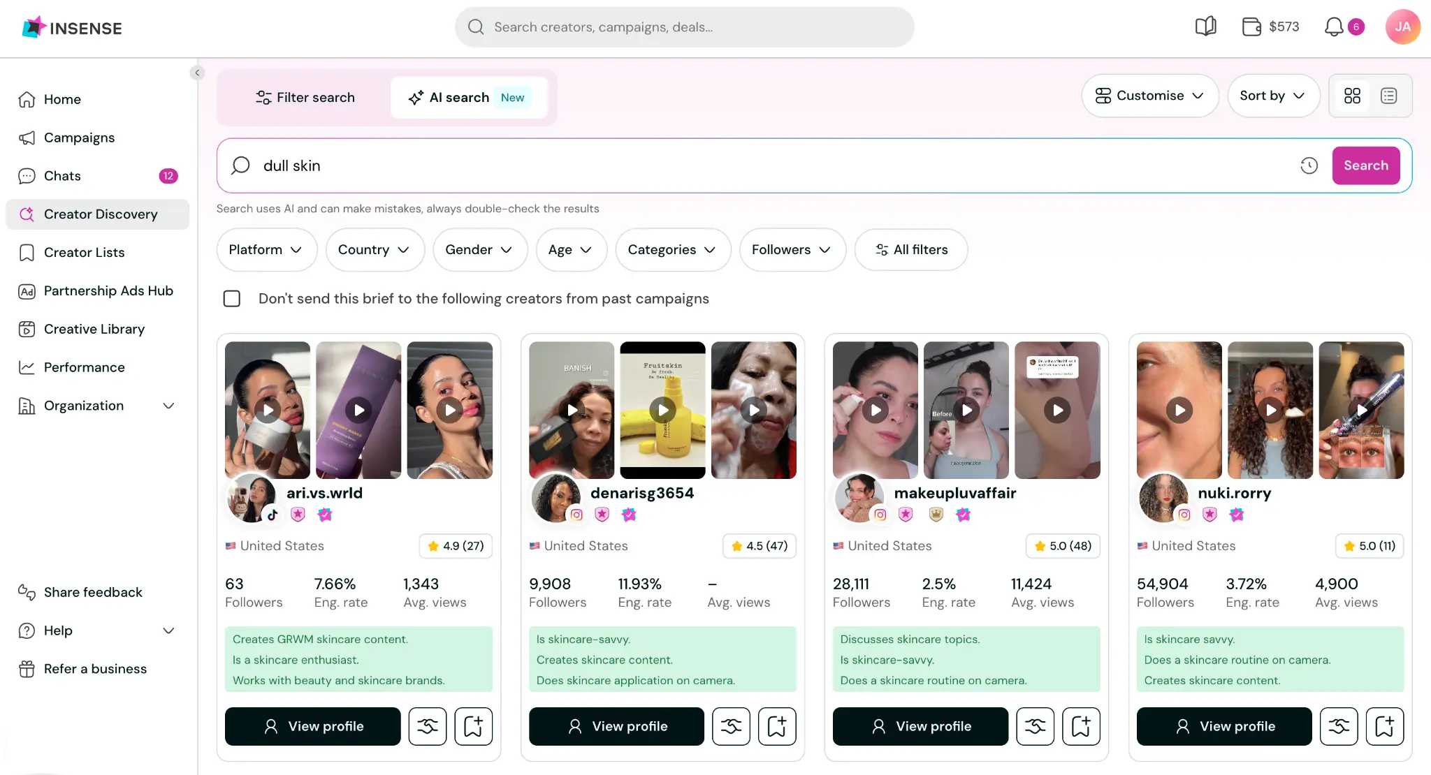 source authentic creators to scale campaigns