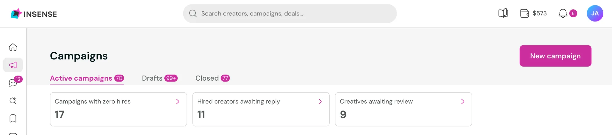 Campaigns On Insense