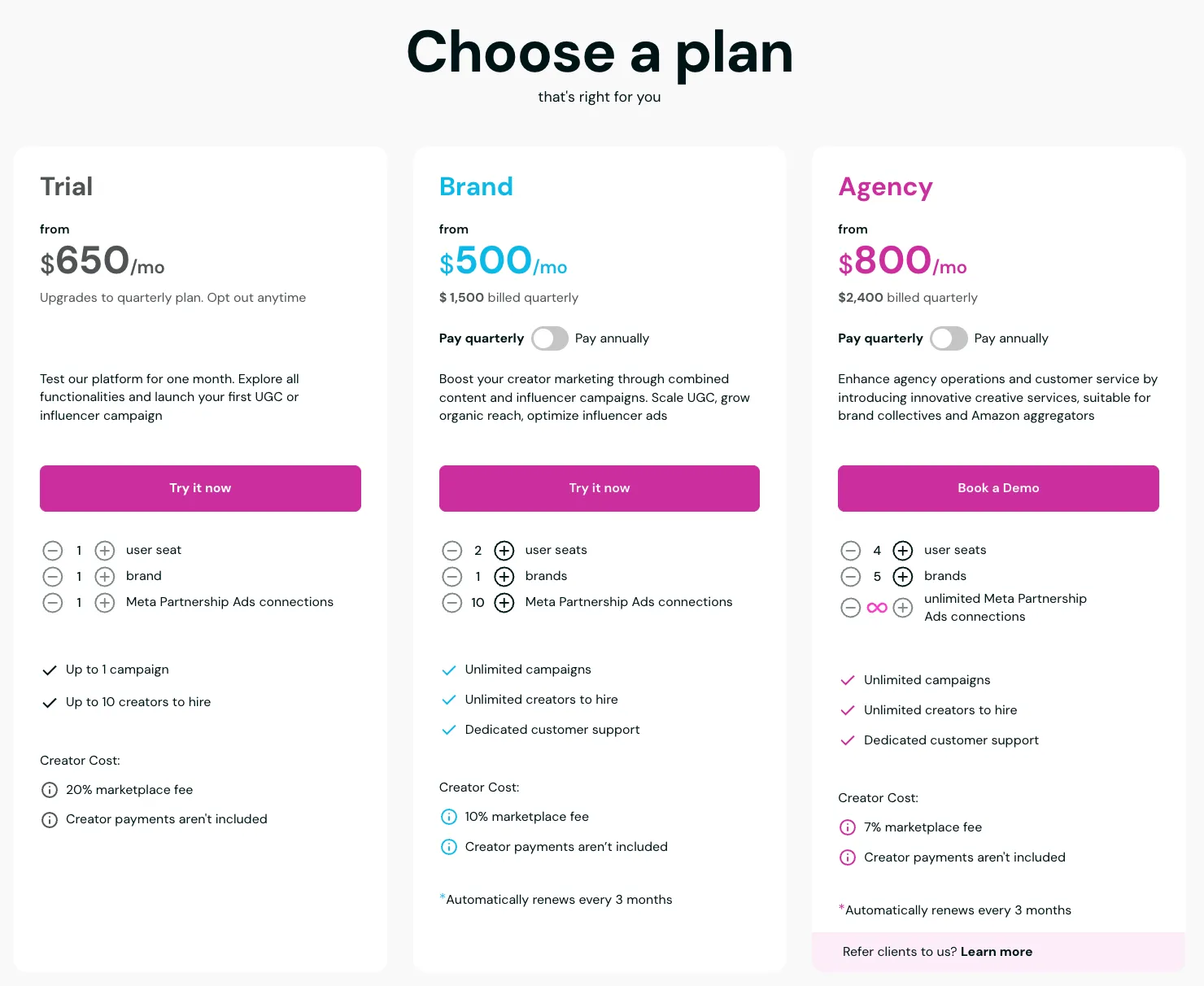 Insense Pricing