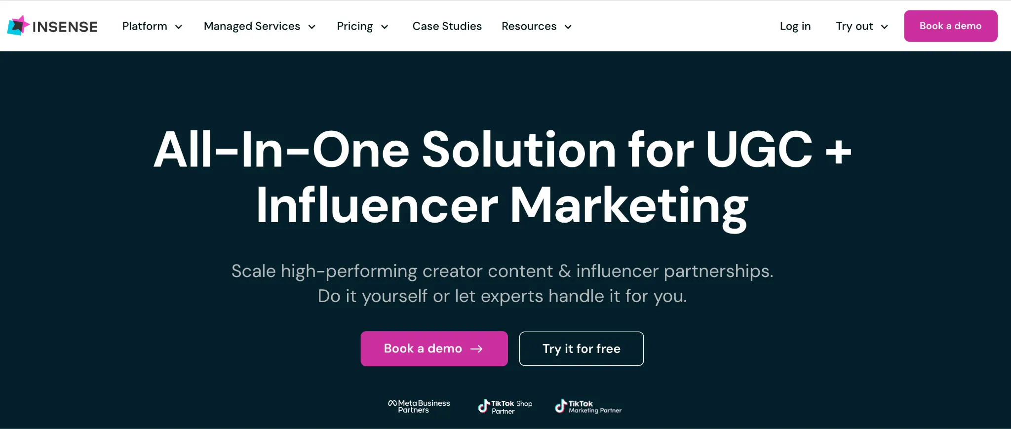 Insense home page