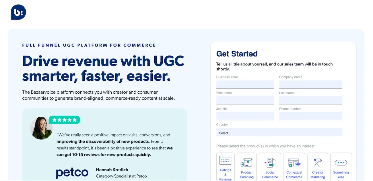 bazarvoice home page