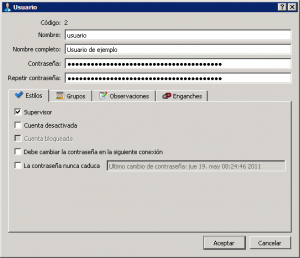Propiedades usuario