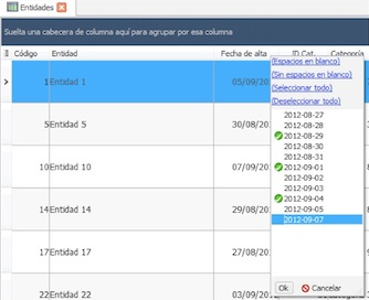 filtro por valores