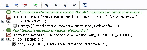 Proceso para enviar/recibir información del puerto serie