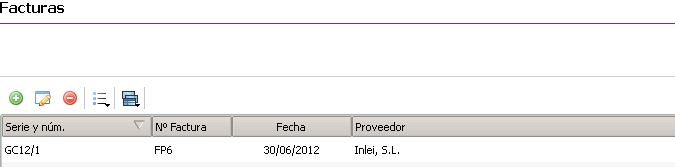 Rejilla facturas de proveedor