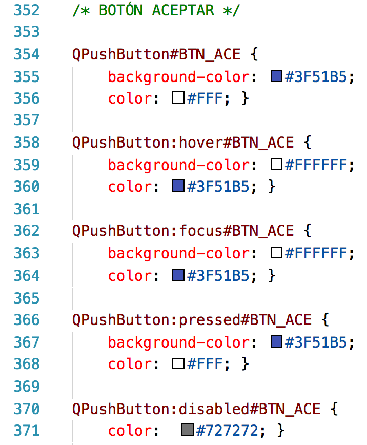 Velneo vERP CSS botón aceptar