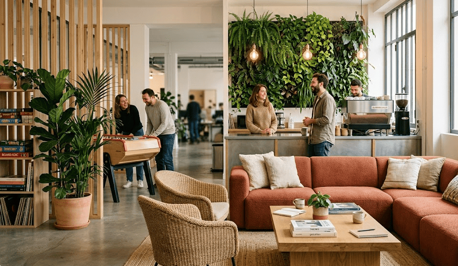 Espace détente bureau : créer un vrai lieu de vie au travail | Leafer