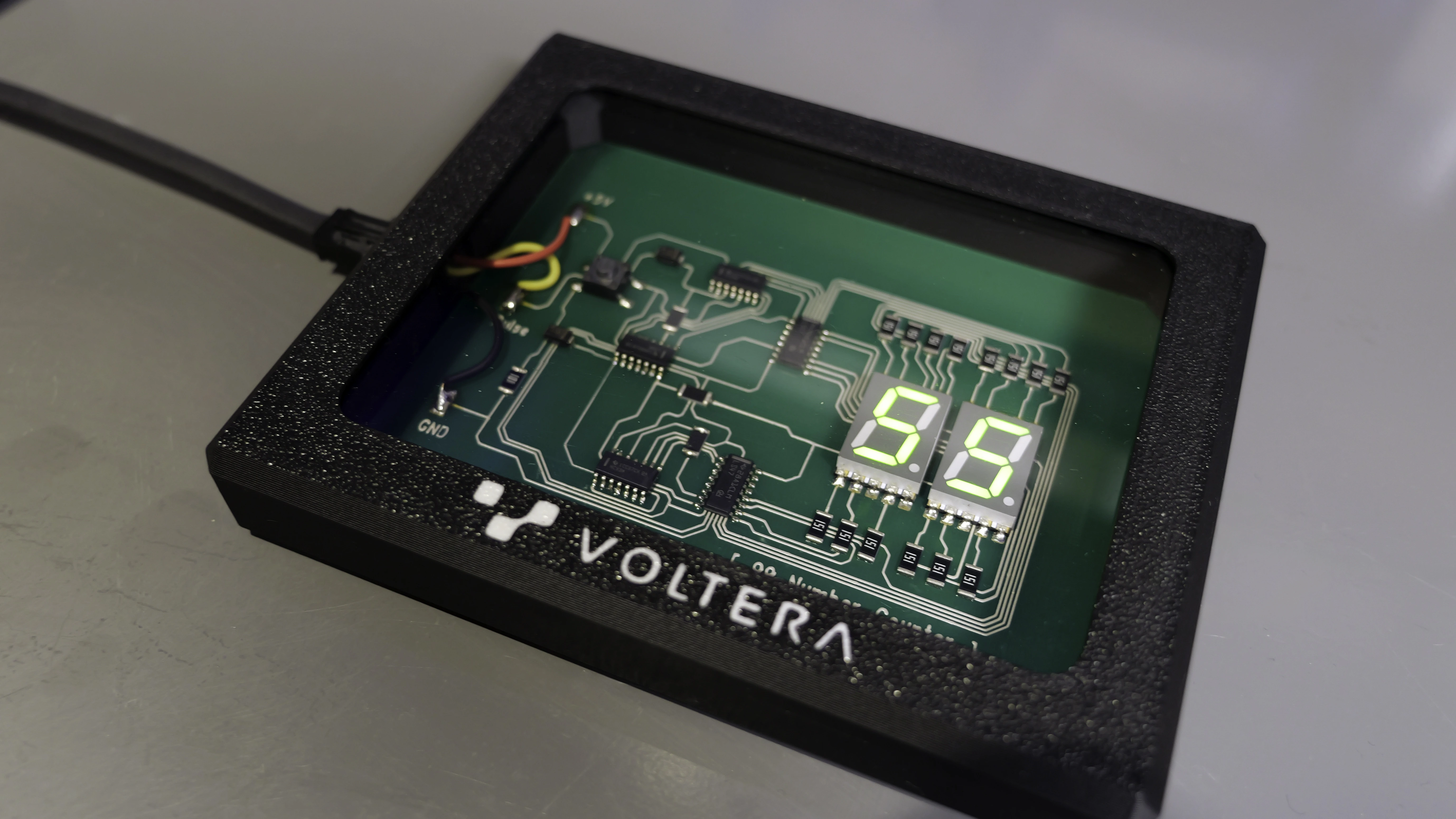 Printing a Decimal Counter Circuit with Silver Conductive Ink on FR1