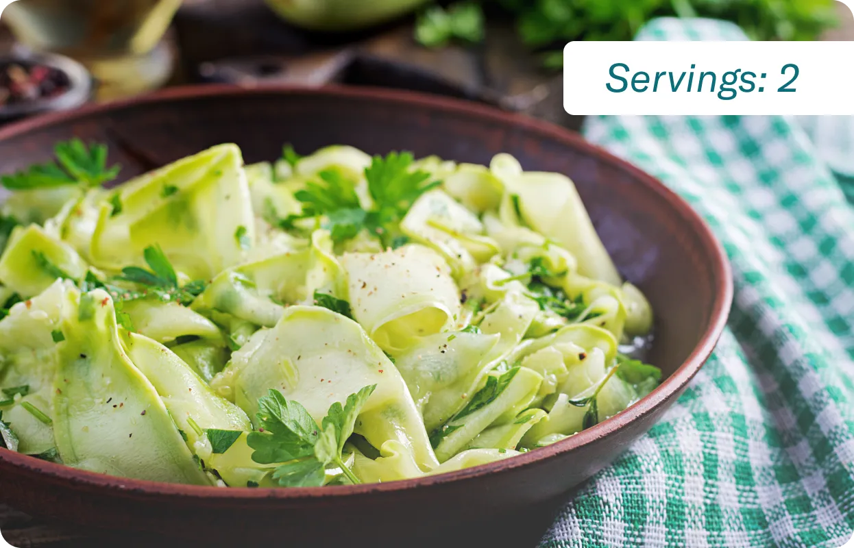 Bright Lemon Zucchini Ribbon Salad