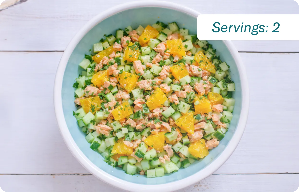 Mediterranean Poached Salmon Citrus Bowl