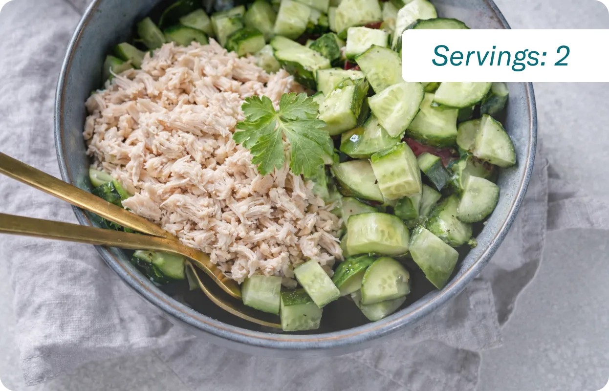 Lemon Poached Chicken Garden Bowl