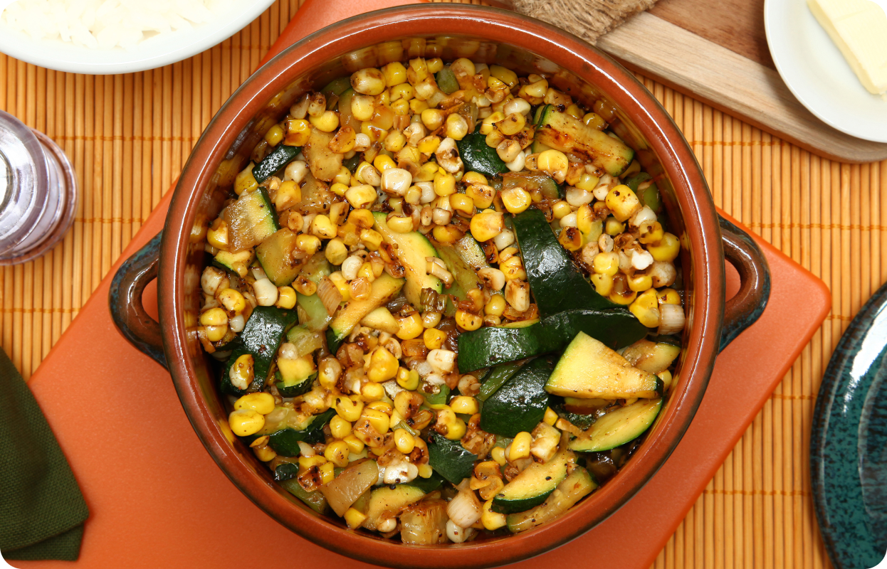 Savory Squash & Corn Skillet