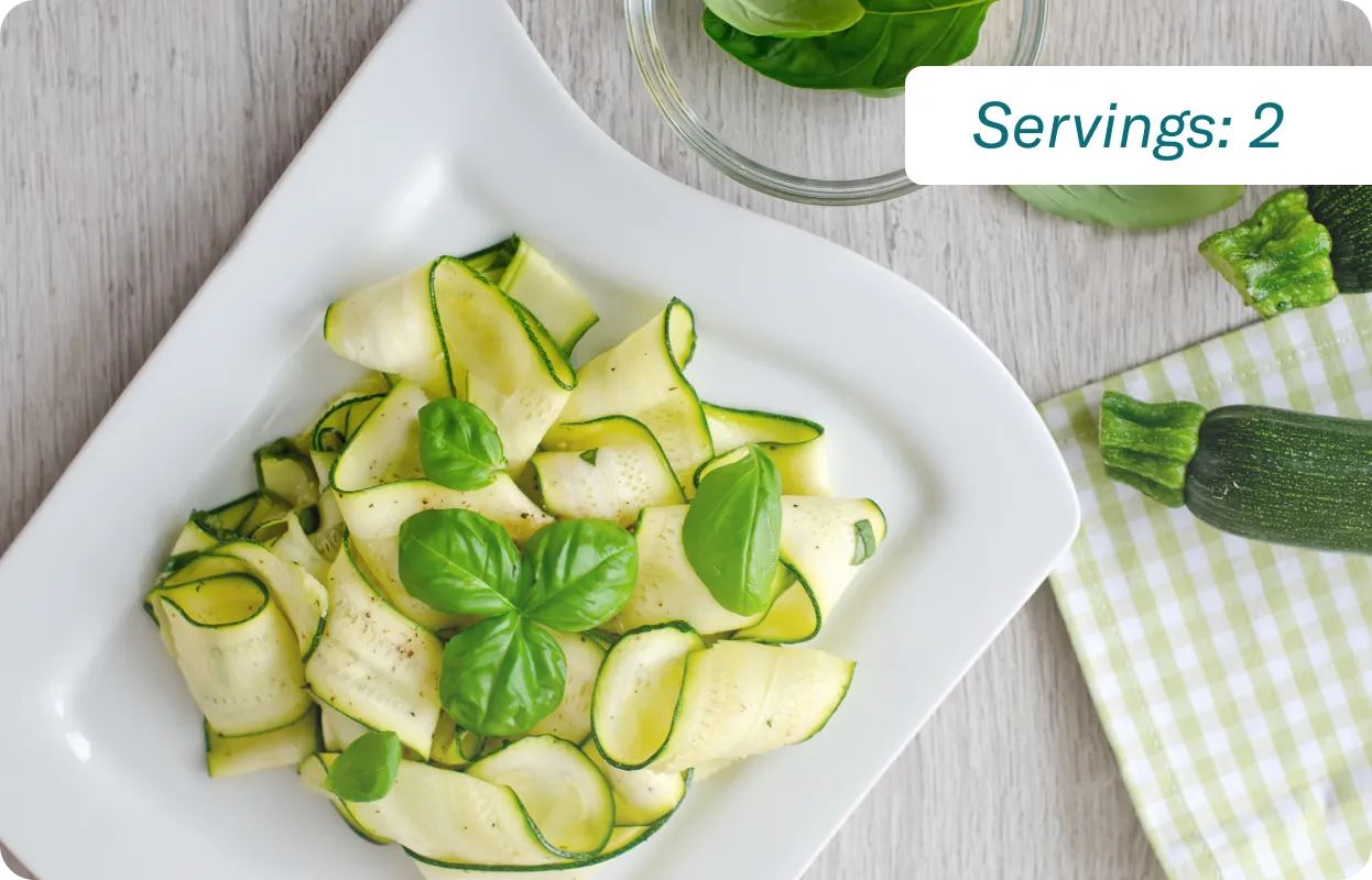 Lemon Zucchini Carpaccio with Fresh Basil