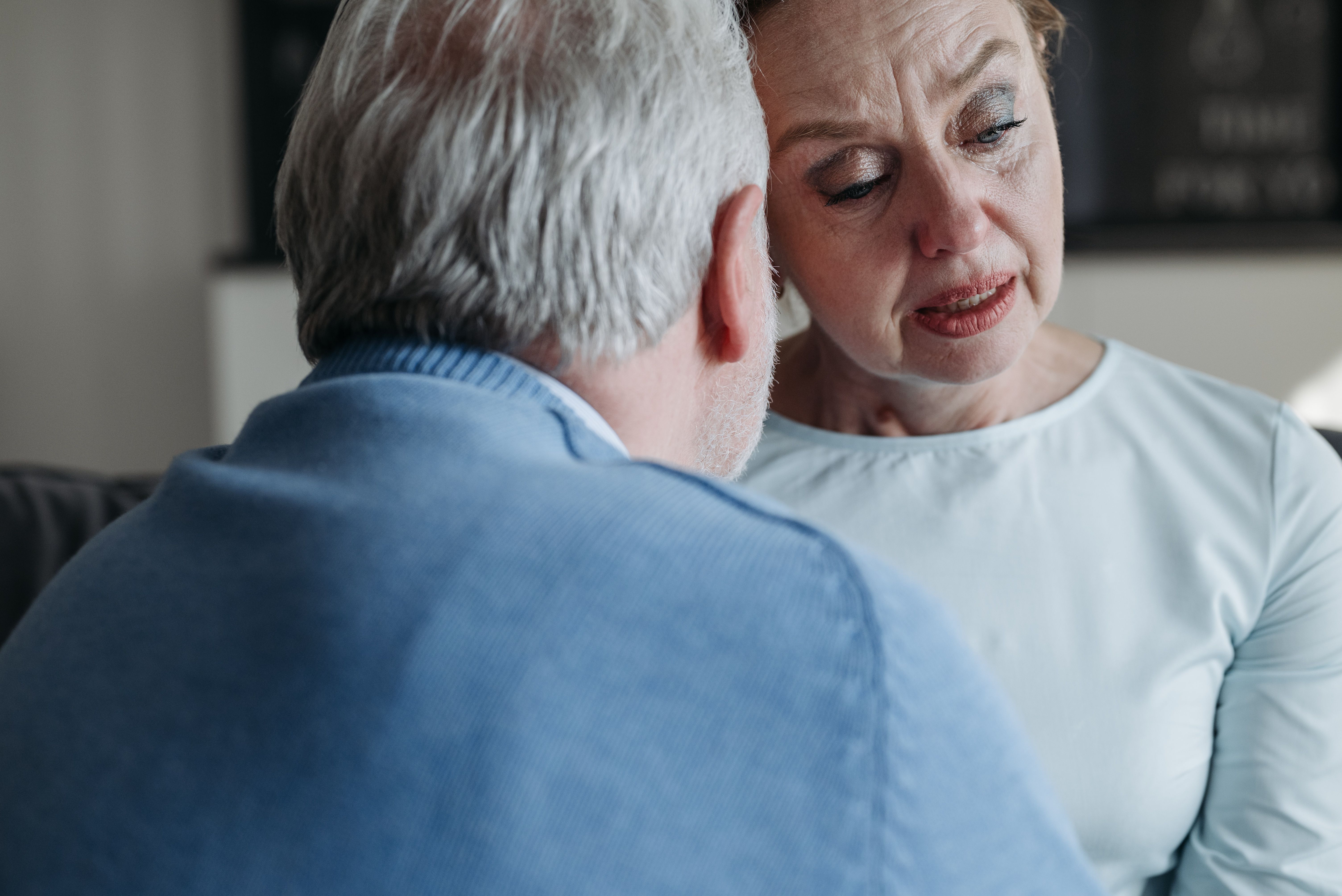 seniors having a difficult conversation