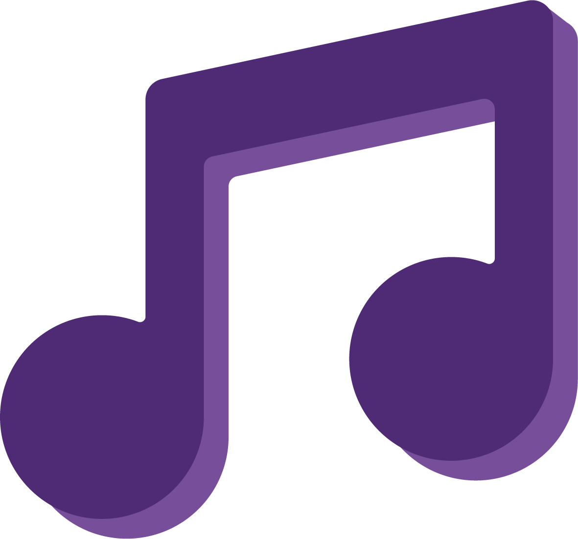 A 3d icon of a note (music)
